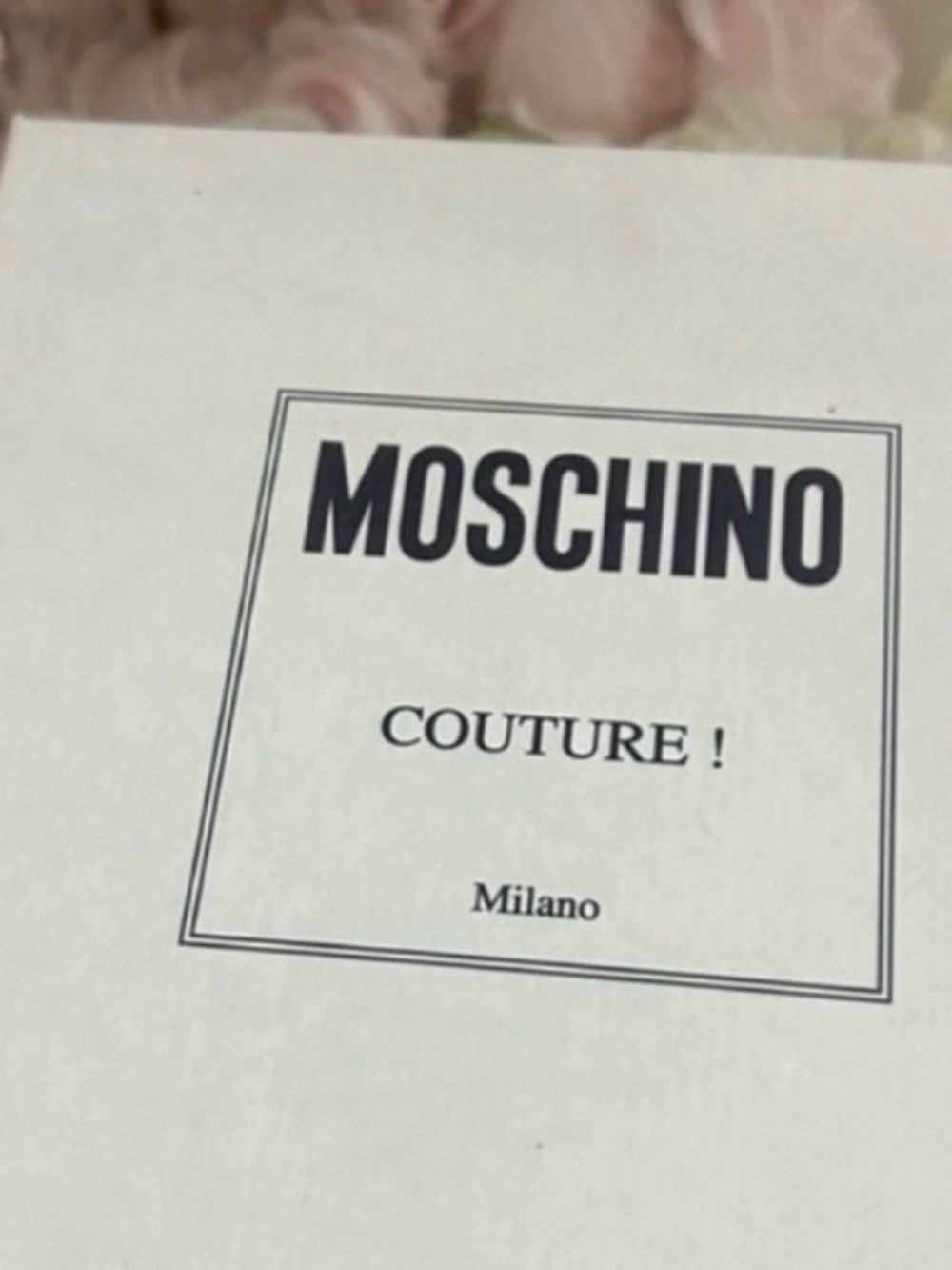 Moschino Pink Leather Belt with Gold Logo Buckle - Picture 3 of 3